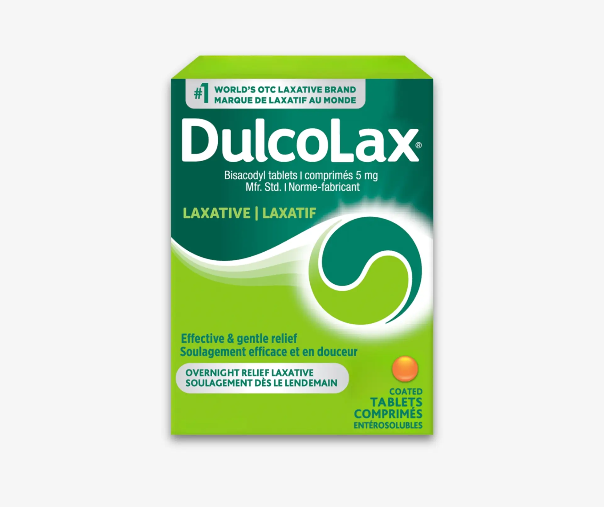 Front of pack of DulcoLax Tablets